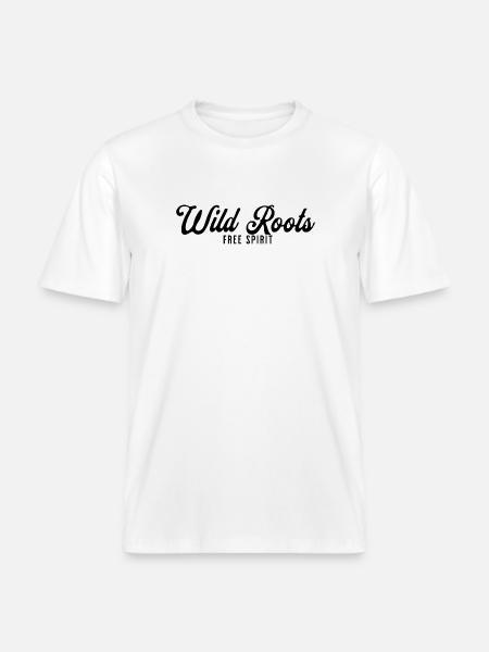 Wild Roots Free Spirit -  RELAXED FIT Unisex Organic T-Shirt - Weiß