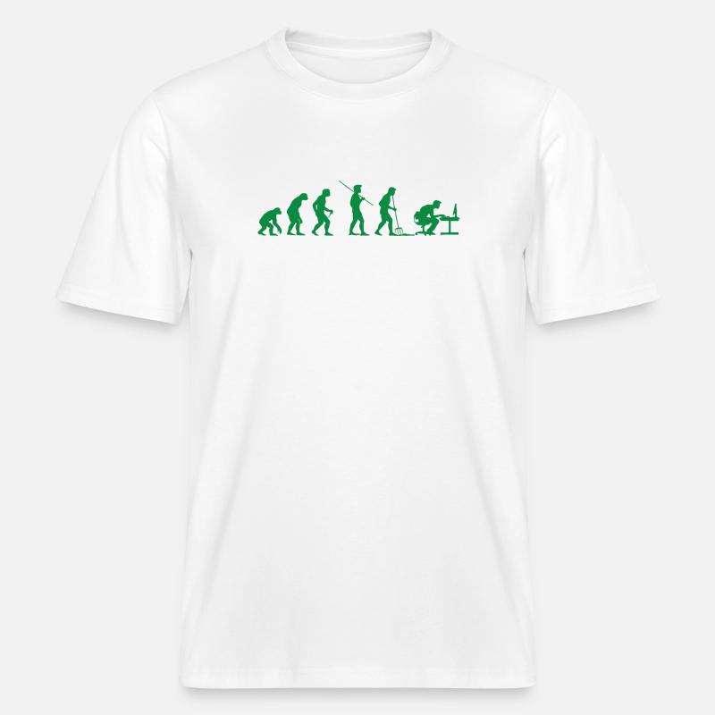 Programmeur Évolution Informaticien Développeur - T-shirt unisexe RELAXED FIT en coton bio - blanc