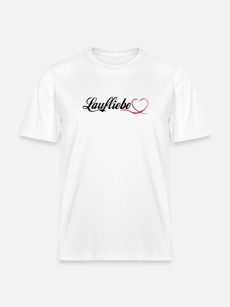 Laufliebe -  RELAXED FIT Unisex Organic T-Shirt - Weiß