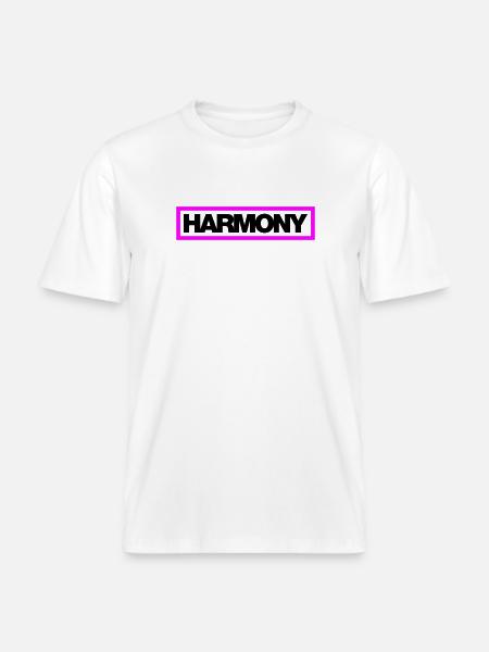 Typo HARMONY Kontur 2C - RELAXED FIT Unisex Organic T-Shirt - Weiß