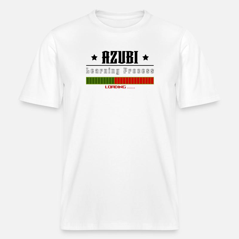 AZUBI learning process loading white tshirt -  RELAXED FIT Unisex Organic T-Shirt - Weiß