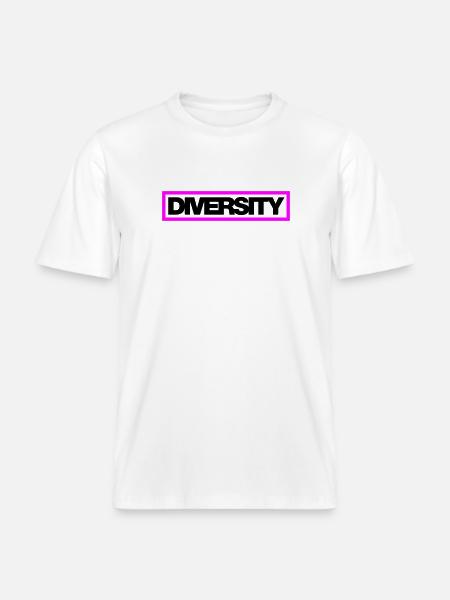 Diversité typographique Contour 2C -  T-shirt unisexe RELAXED FIT en coton bio - blanc