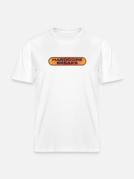 Hardcore Breaks Breakbeat -  T-shirt unisexe RELAXED FIT en coton bio - blanc
