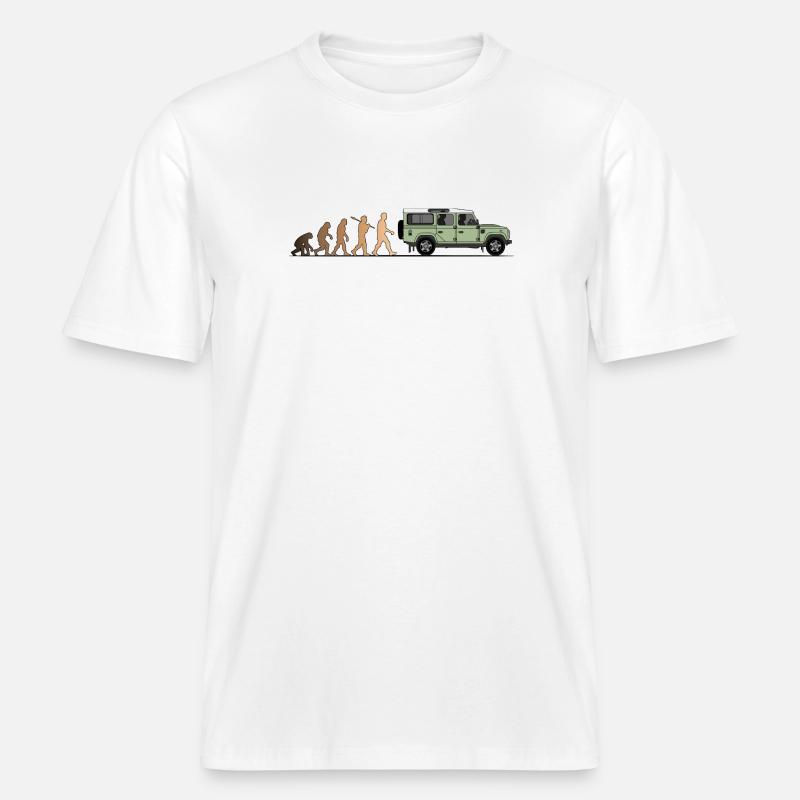 Defender Evolution 110 Farbe -  RELAXED FIT Unisex Organic T-Shirt - Weiß