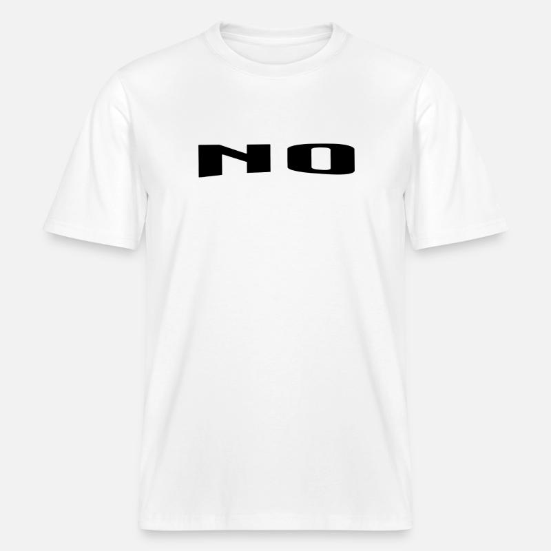 Non, bonne réponse - T-shirt unisexe RELAXED FIT en coton bio - blanc