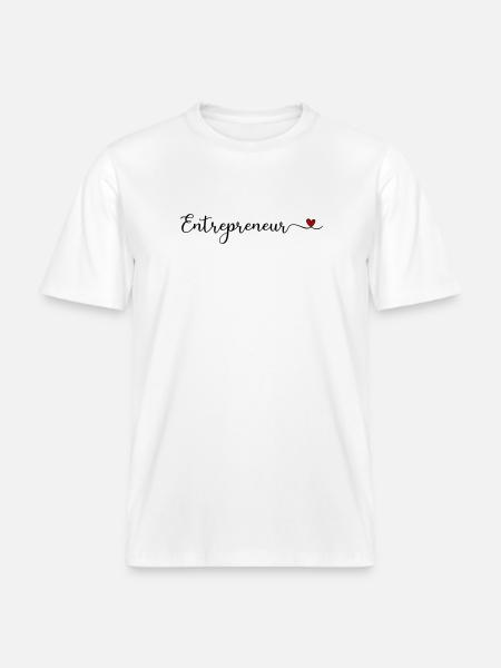 entrepreneur - T-shirt unisexe RELAXED FIT en coton bio - blanc