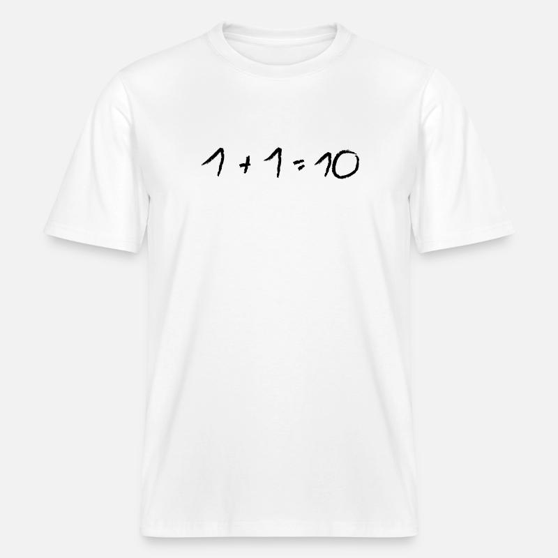 problème de maths 1 + 1 -  T-shirt unisexe RELAXED FIT en coton bio - blanc