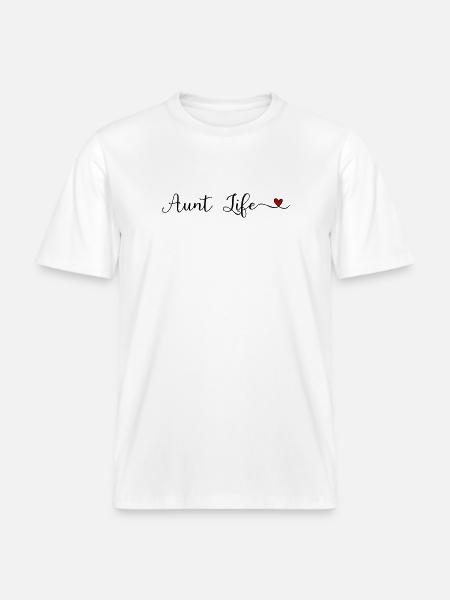 Aunt Life - RELAXED FIT Unisex Organic T-Shirt - white