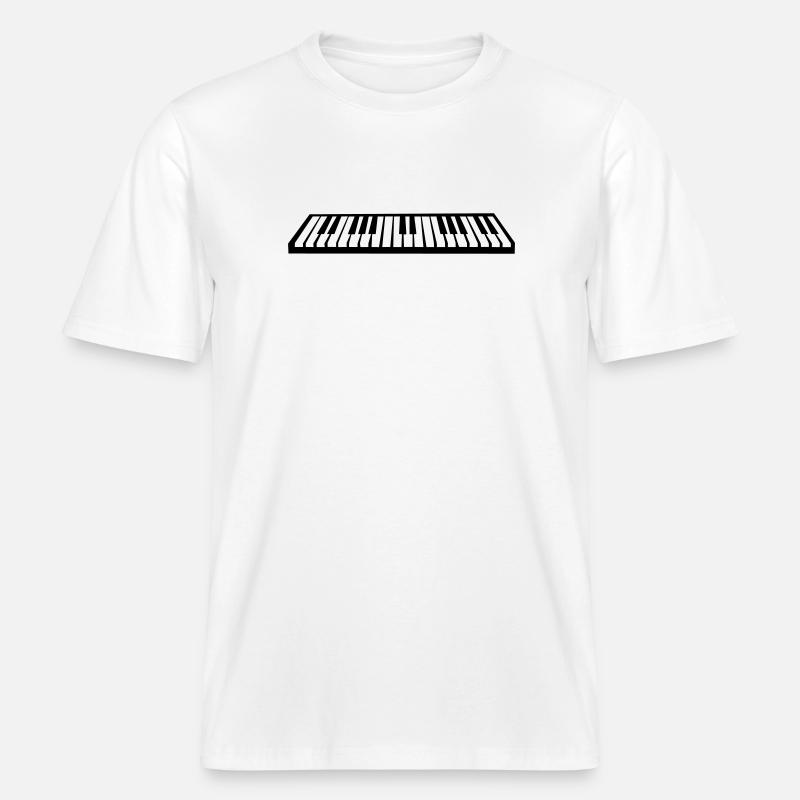Klavier oder Keyboard -  RELAXED FIT Unisex Organic T-Shirt - Weiß