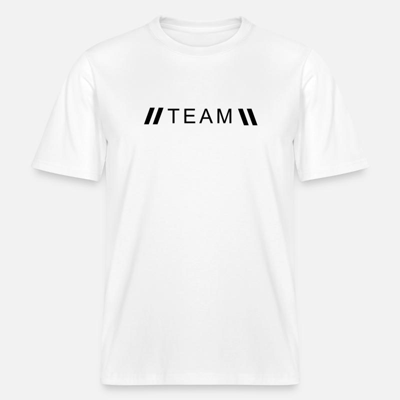 Style équipe -  T-shirt unisexe RELAXED FIT en coton bio - blanc