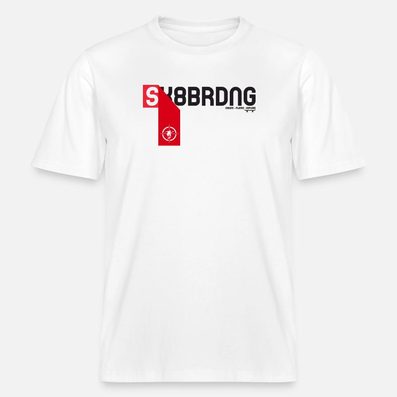 Skateboarding -  RELAXED FIT Unisex Organic T-Shirt - white