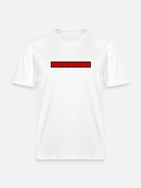 Rectangle loading bar Black Red (100%) - RELAXED FIT Unisex Organic T-Shirt - white