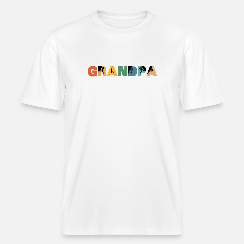 Grimpeur Papi Alpiniste Papi -  T-shirt unisexe RELAXED FIT en coton bio - blanc