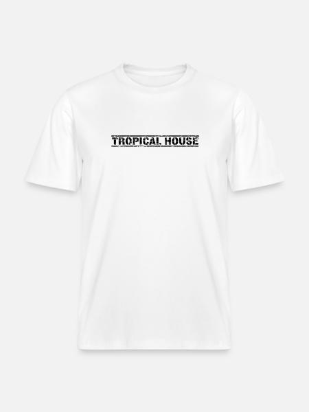 Maison tropicale -  T-shirt unisexe RELAXED FIT en coton bio - blanc