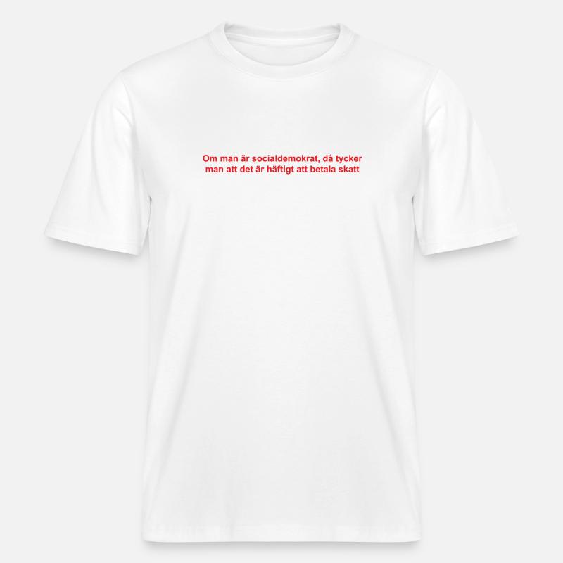 Conception de textes satiriques analytiques -  T-shirt unisexe RELAXED FIT en coton bio - blanc
