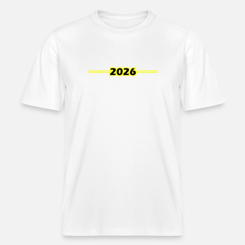 Millésime 2026 -  T-shirt unisexe RELAXED FIT en coton bio - blanc