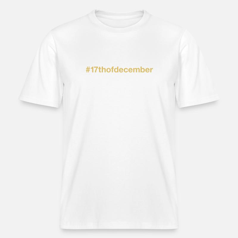 Né le 17 décembre Anniversaire -  T-shirt unisexe RELAXED FIT en coton bio - blanc