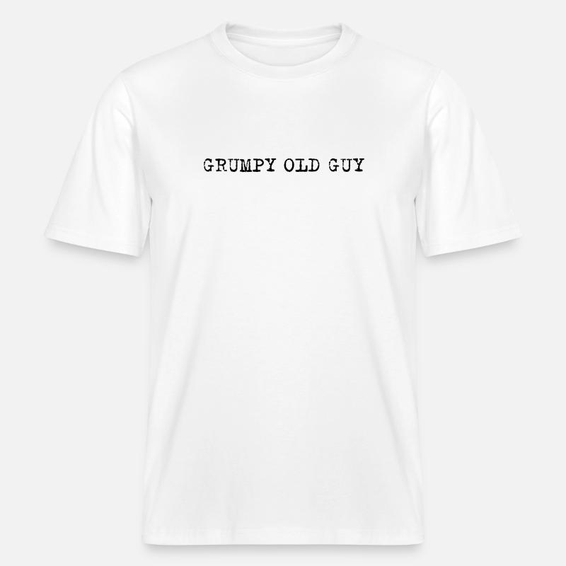 Grumpy Old Man – Selbstironisches Statement -  T-shirt unisexe RELAXED FIT en coton bio - blanc
