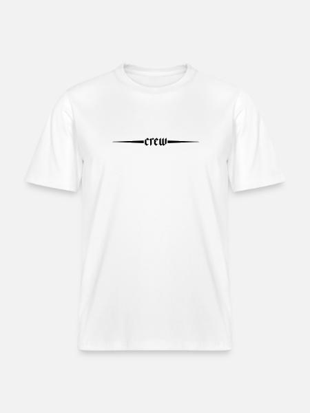 Crew Line -  RELAXED FIT Unisex Organic T-Shirt - white