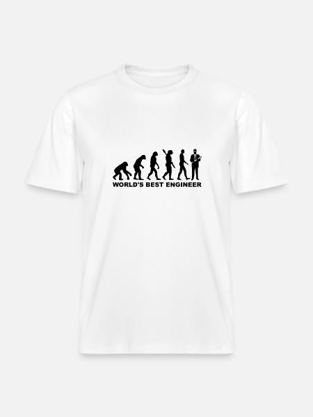 World's Best Engineer -  RELAXED FIT Unisex Organic T-Shirt - white