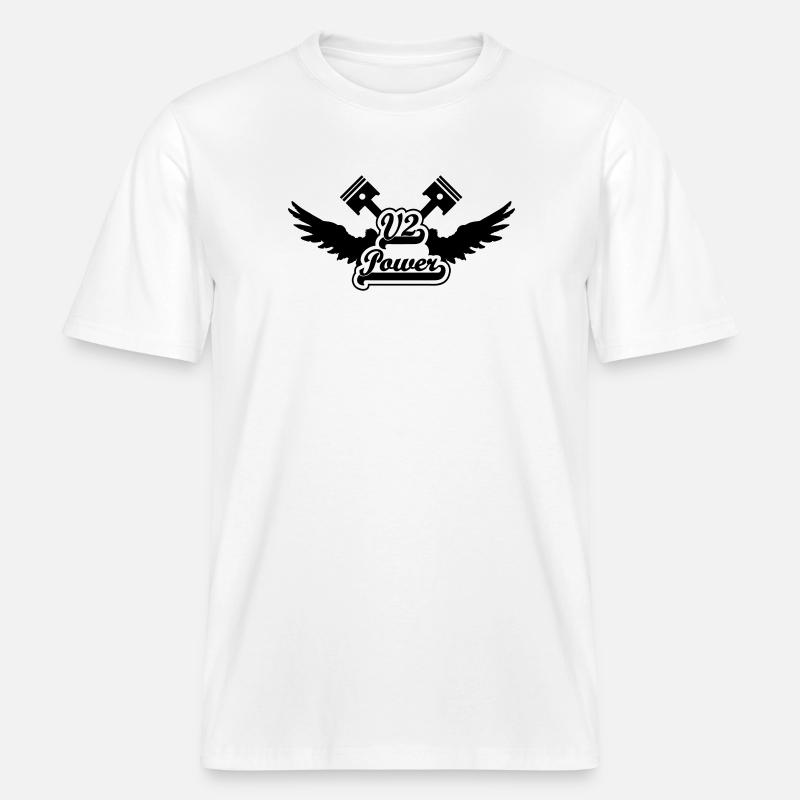 Puissance V2 -  T-shirt unisexe RELAXED FIT en coton bio - blanc