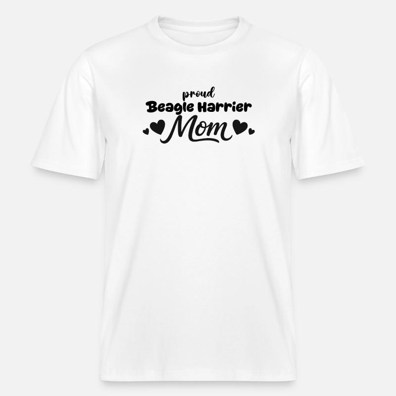 Stolze Beagle Harrier Mutter, Beagle-harrier -  RELAXED FIT Unisex Organic T-Shirt - Weiß