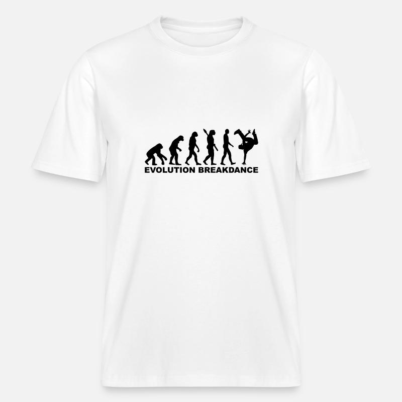 Evolution Breakdance -  T-shirt unisexe RELAXED FIT en coton bio - blanc