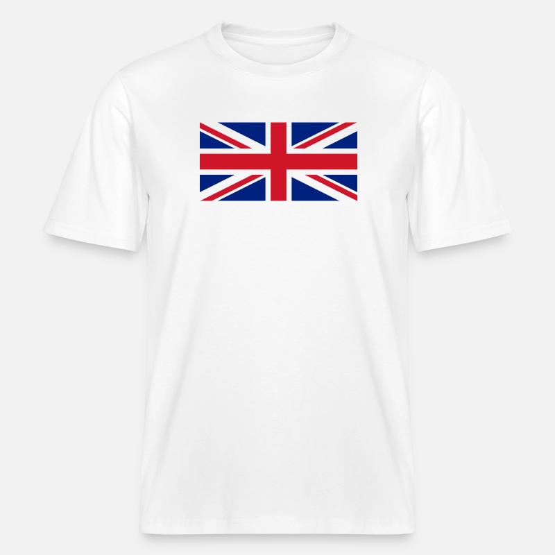 Union Jack -  RELAXED FIT Unisex Organic T-Shirt - white