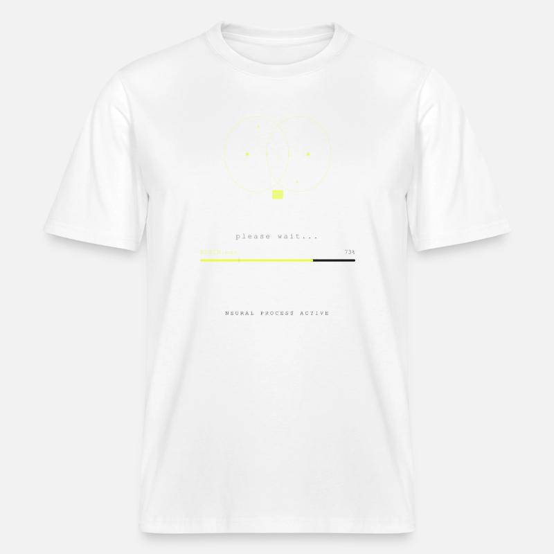 BRAIN.EXE IS LOADING -  T-shirt unisexe RELAXED FIT en coton bio - blanc