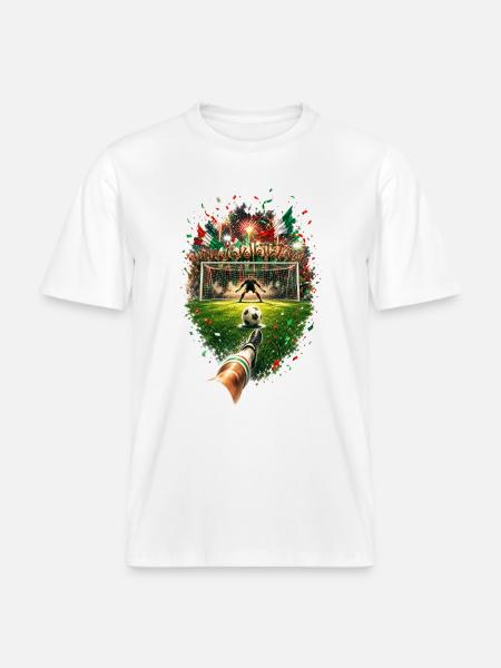 Italienischer Torjubel im Stadion - RELAXED FIT Unisex Organic T-Shirt - Weiß