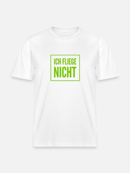 ich habe Flugangst - RELAXED FIT Unisex Organic T-Shirt - Weiß