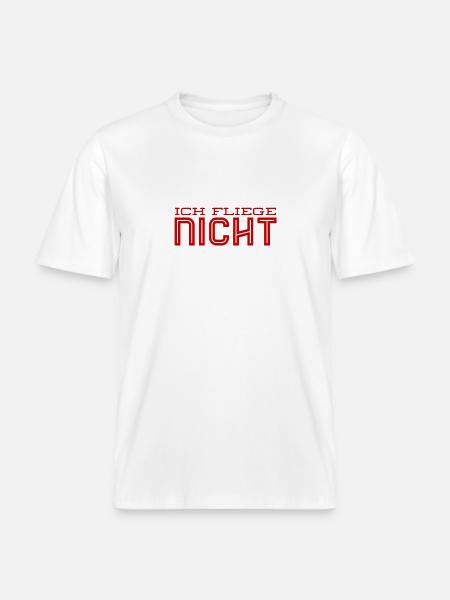 Flugangst - RELAXED FIT Unisex Organic T-Shirt - Weiß