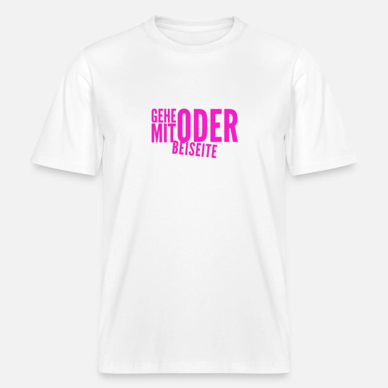 kommst du mit oder nicht? -  RELAXED FIT Unisex Organic T-Shirt - Weiß