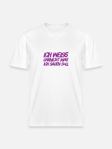mir fehlen die Worte -  RELAXED FIT Unisex Organic T-Shirt - Weiß