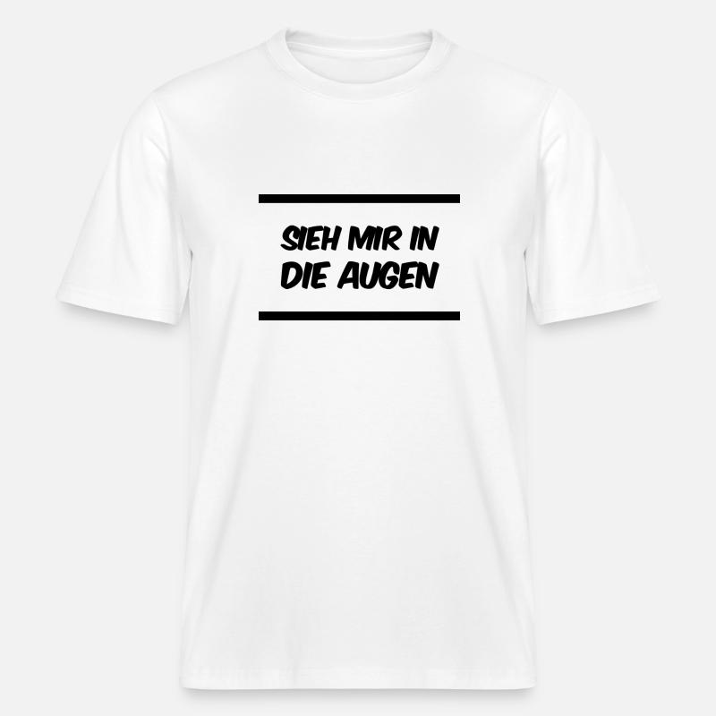 sieh mich bitte an -  RELAXED FIT Unisex Organic T-Shirt - Weiß