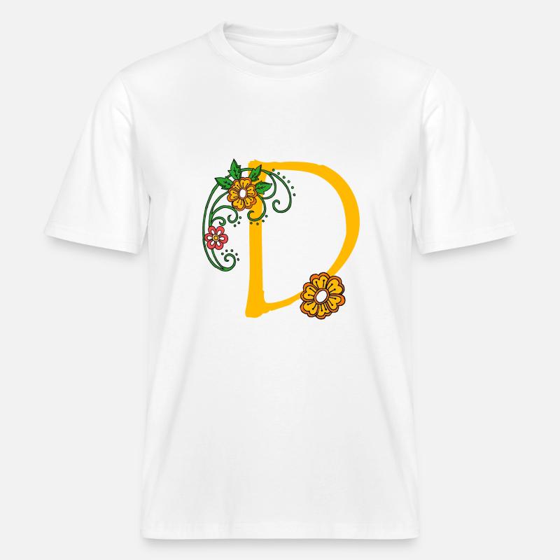 Fleur 30 D - T-shirt unisexe RELAXED FIT en coton bio - blanc