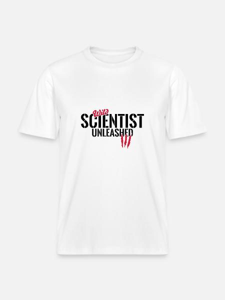 Wild scientists unleashed - RELAXED FIT Unisex Organic T-Shirt - white