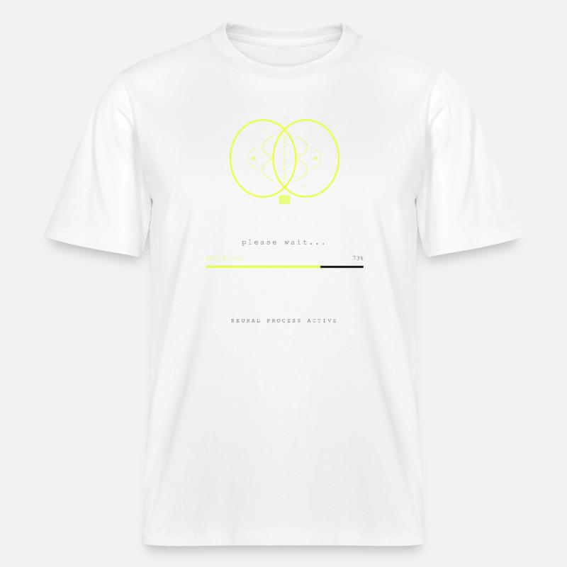 BRAIN.EXE IS LOADING -  T-shirt unisexe RELAXED FIT en coton bio - blanc