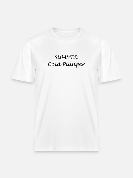 Summer Cold Plunge  -  RELAXED FIT Unisex Organic T-Shirt - white