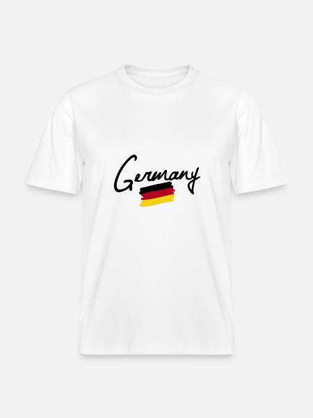 germany - RELAXED FIT Unisex Organic T-Shirt - white