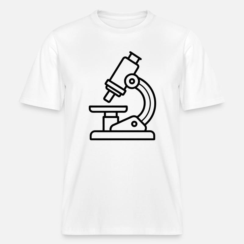 Microscope -  T-shirt unisexe RELAXED FIT en coton bio - blanc