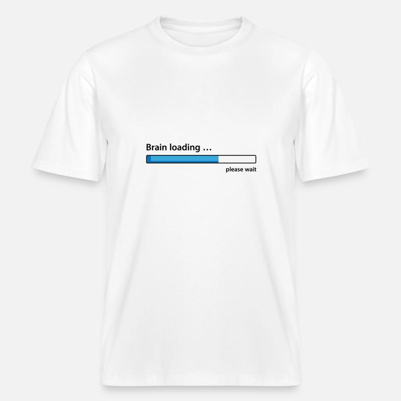 Brain loading please wait -  RELAXED FIT Unisex Organic T-Shirt - Weiß
