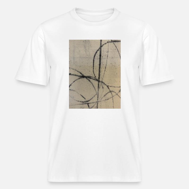 Art abstrait sur pull -  T-shirt unisexe RELAXED FIT en coton bio - blanc