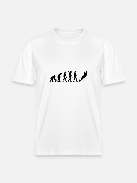 Évolution Ski nautique - T-shirt unisexe RELAXED FIT en coton bio - blanc