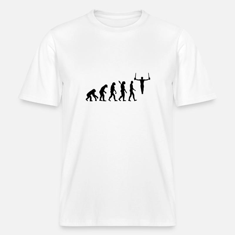 Évolution Gymnastique -  T-shirt unisexe RELAXED FIT en coton bio - blanc