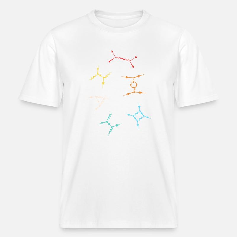 Quantenphysik Quanten Physik Quantensprung -  RELAXED FIT Unisex Organic T-Shirt - Weiß