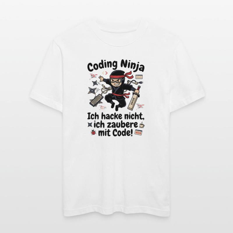 Coder Ninja Programmierer Humor  RELAXED FIT Unisex Organic T-Shirt