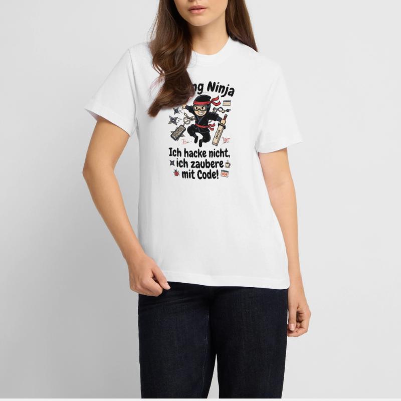 Coder Ninja Programmierer Humor  RELAXED FIT Unisex Organic T-Shirt