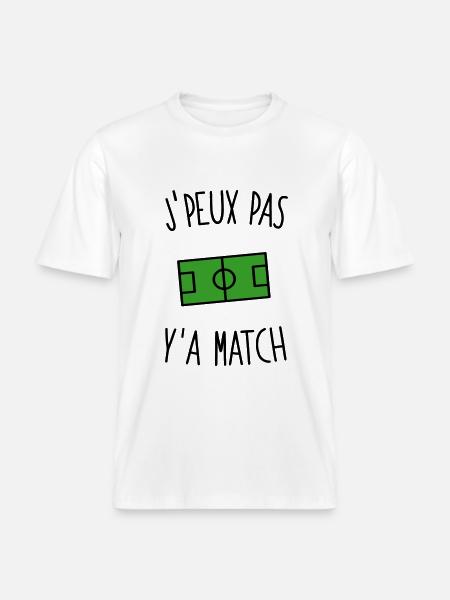 J'peux pas y'a match - T-shirt unisexe RELAXED FIT en coton bio - blanc