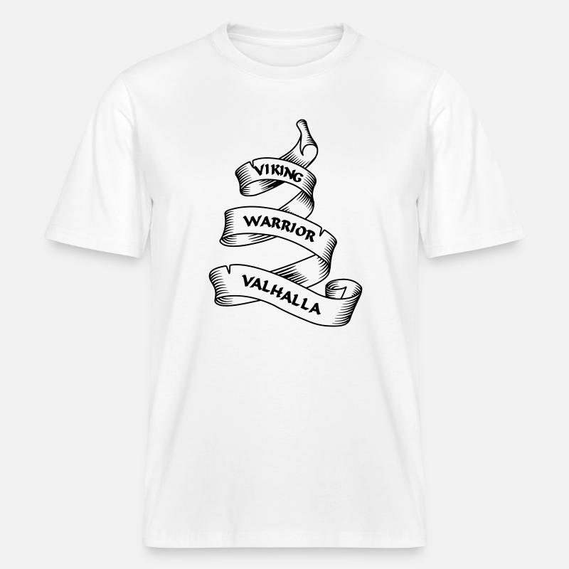 Wikinger Wimpel oder Banner transparent -  RELAXED FIT Unisex Organic T-Shirt - Weiß